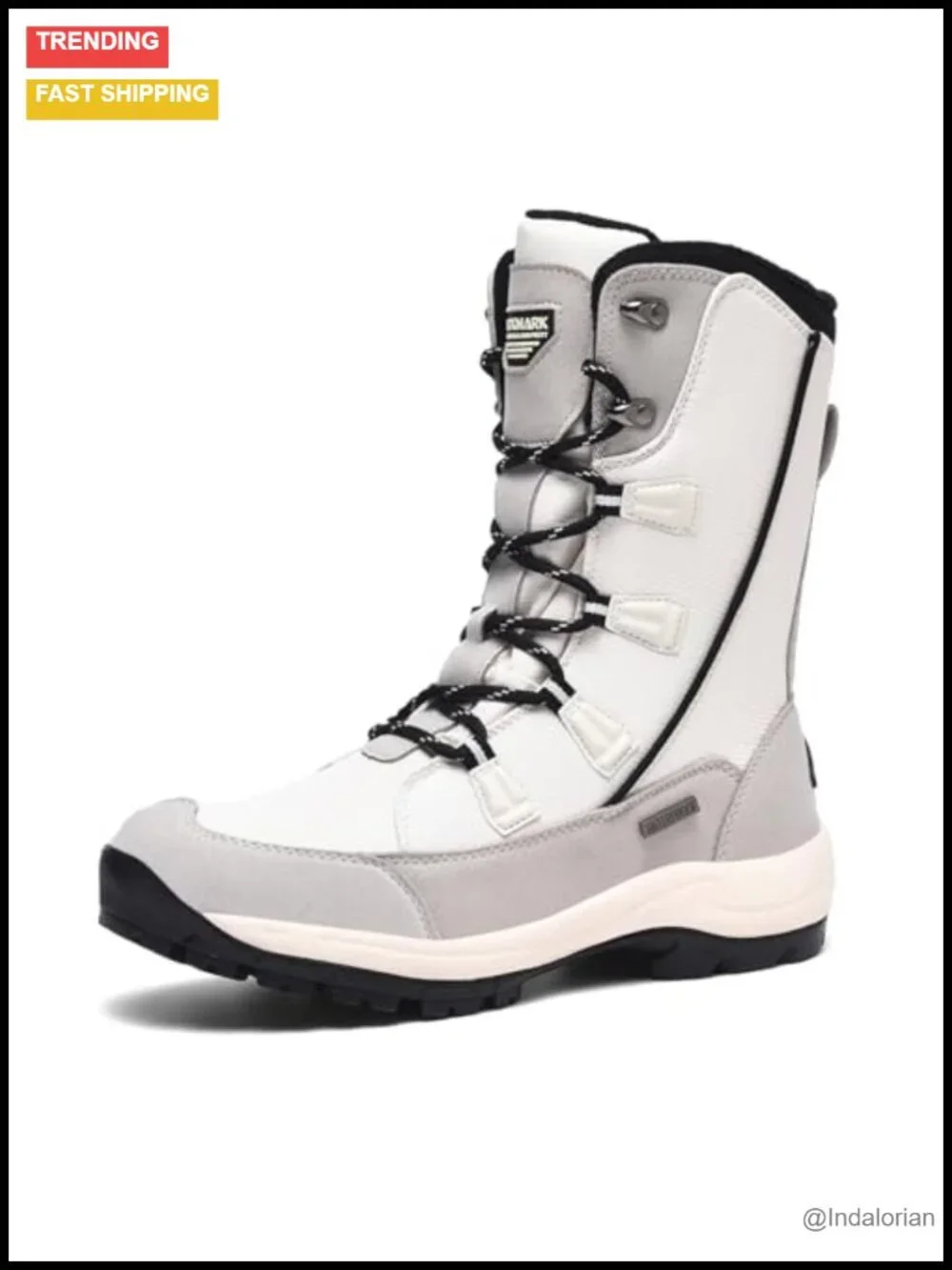 Waterproof Mid Calf Snow Boots Winter Footwear Lace Up